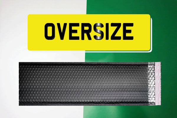 Oversized Number Plate Black Bubble Envelopes