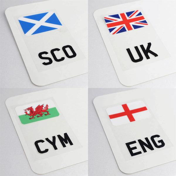 Minimalist Backless UK Number Plate Flags