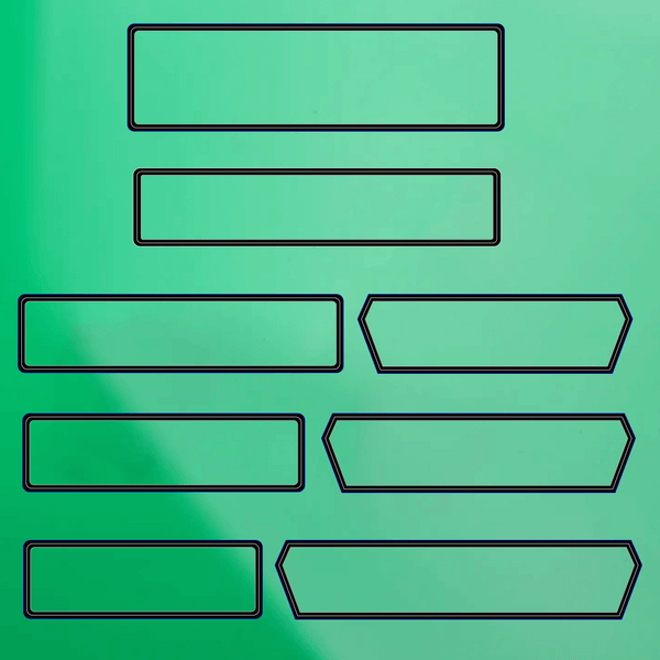 Pair of Custom Shaped 4D Acrylic Number Plate Frame Borders