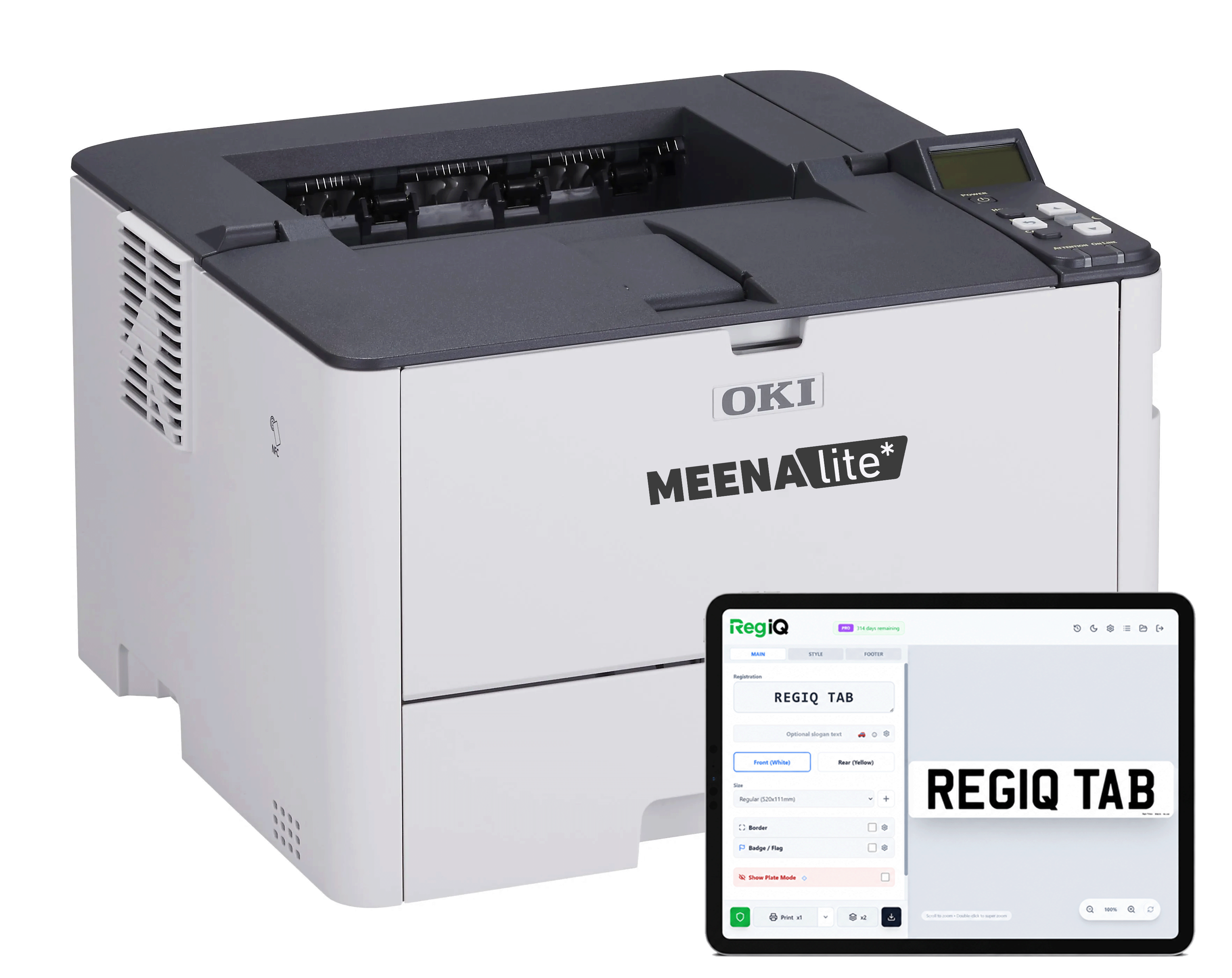 Modified OKI B433 Number Plate Printer + RegIQ Software License – Meena ...