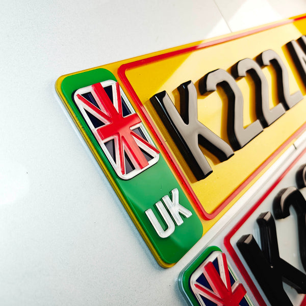 Oversized 4D Acrylic Number Plate Side Badges