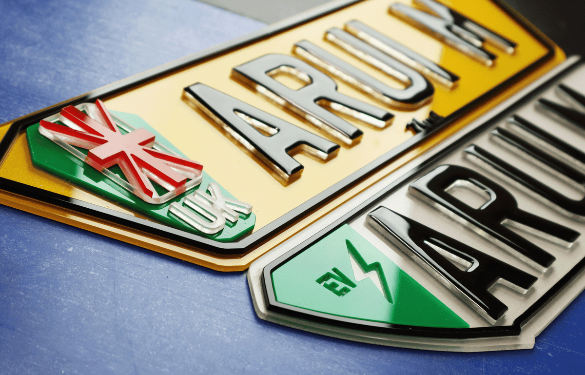 Number Plate Style Regular 50x79mm 3D 4D Number Plate Letters – Meena Lite
