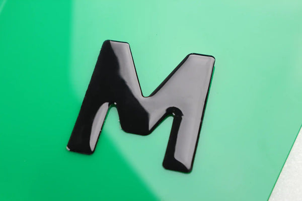 Metro Font Gel Gloss Number Plate Digits - 50mm Small