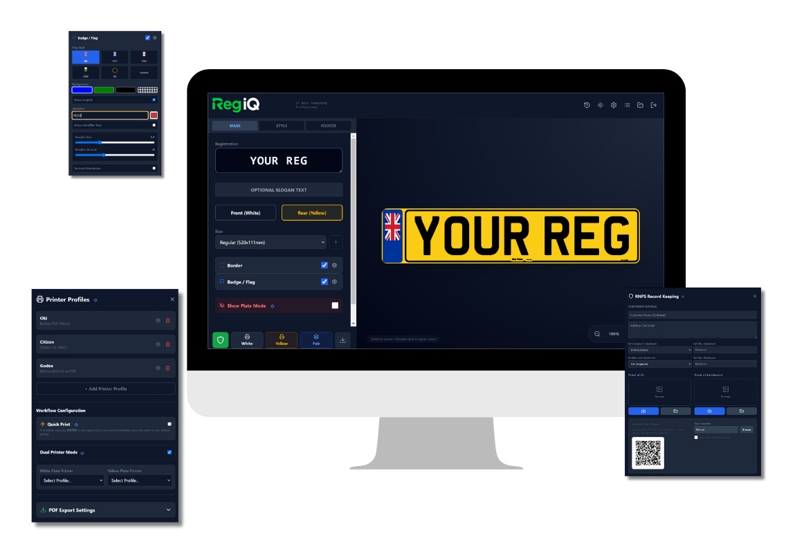 RegIQ - Professional Number Plate Printing Software Suite – Meena Lite