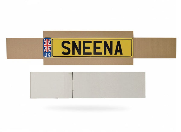 Easy Fold Over Self-Adhesive Number Plate Packaging Boxes
